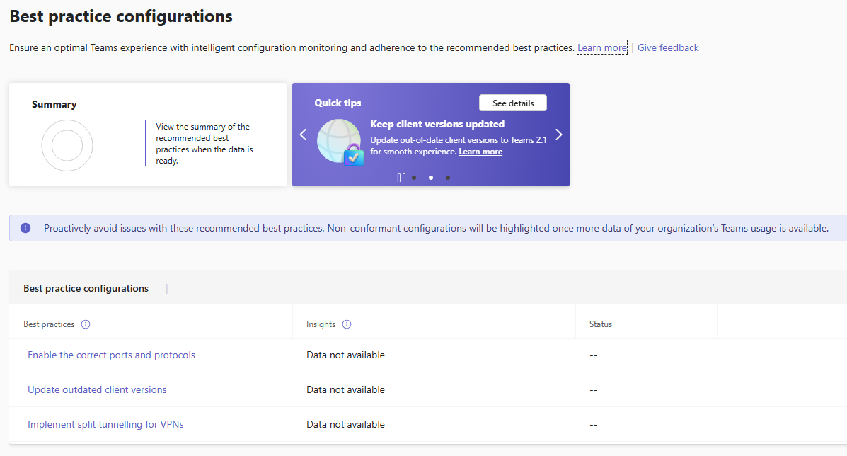 A screenshot from Teams Admin Center