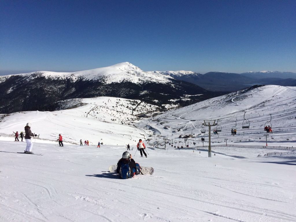 Snowboarden im Skigebiet Valdesqui