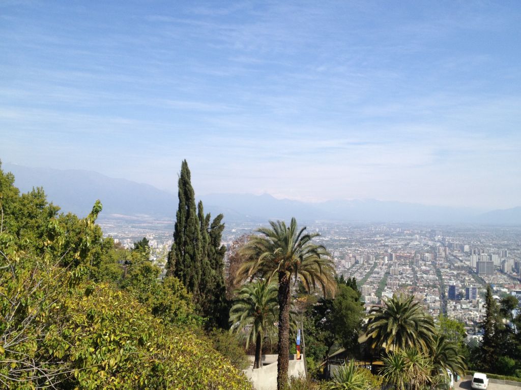 Aussicht vom Cerro San Cristóbal in Santiago de Chile