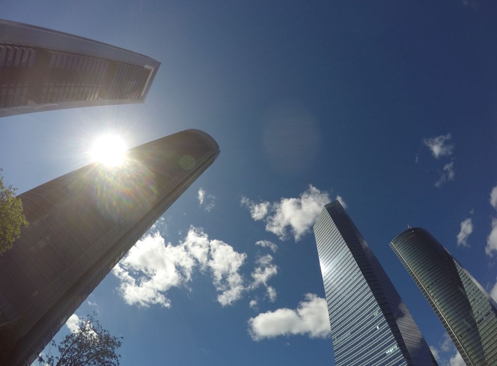 Die vier Wolkenkratzer in Madrid