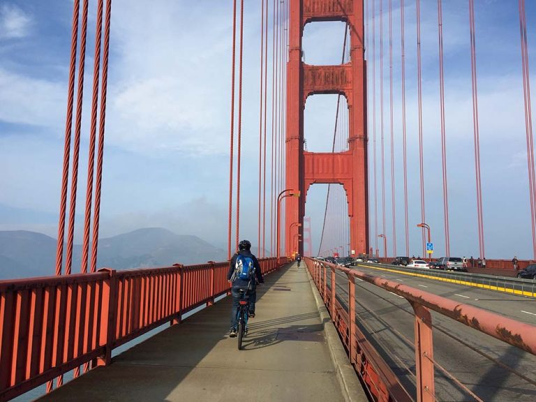 golden gate bridge zu fuß oder fahrrad