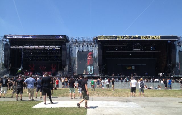 Das Festivalgelände auf der Donauinsel bei Rock in Vienna