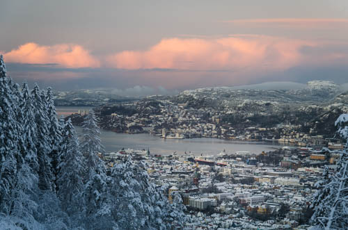 Vinter over Bergen