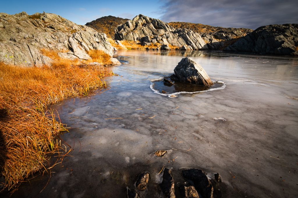 Isen frys på Gullfjellet