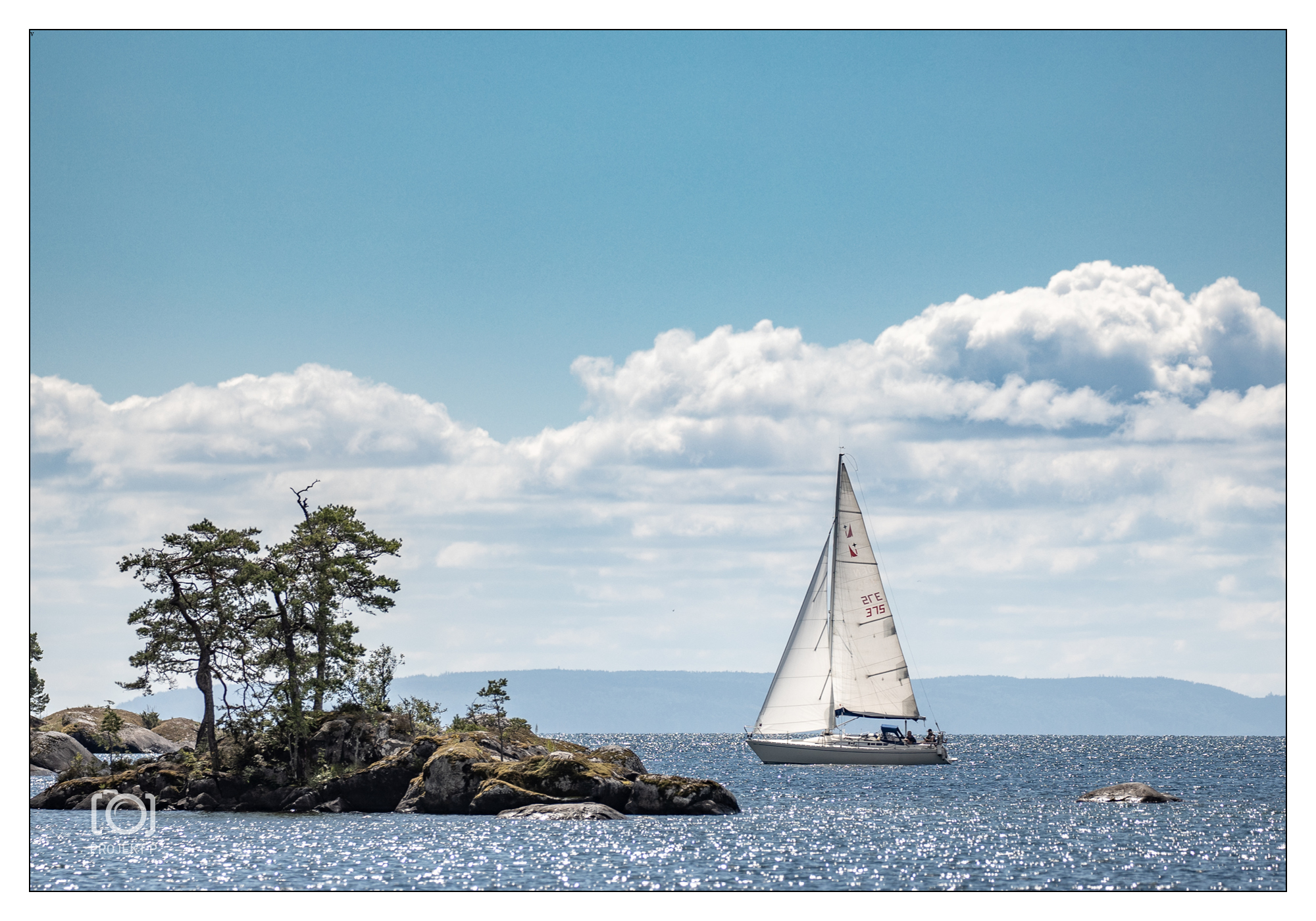 Segelbåt på Vättern