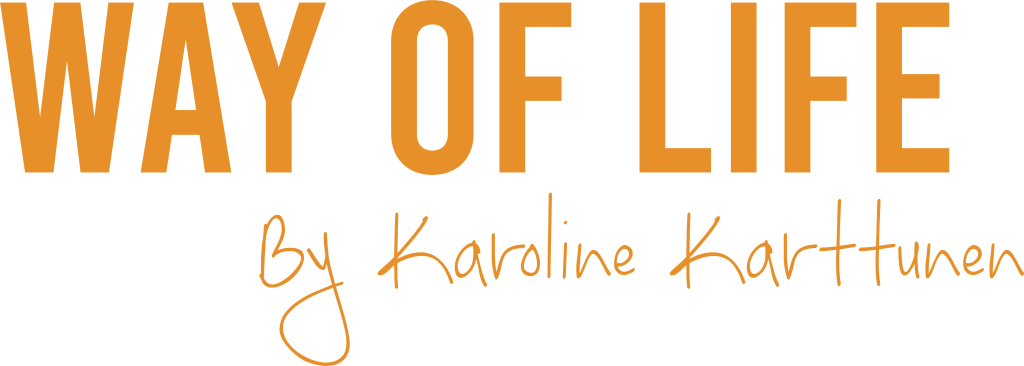 Logga Karolines way of life i orange Way of Life by Karoline Karttunen