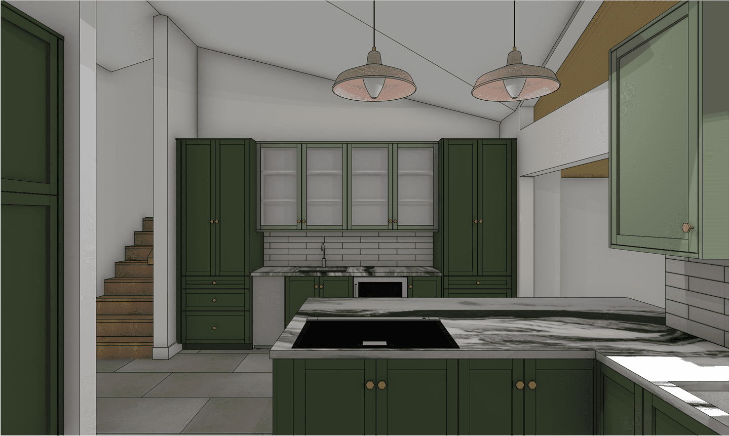 Shaded Rendering skapad i Vectorworks Architect