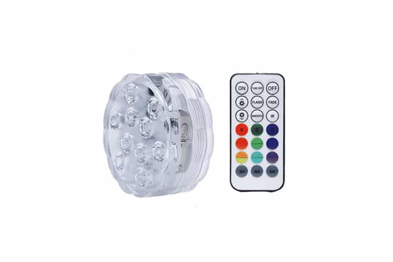 Undervanns LED-lys (RGB) med fjernkontroll