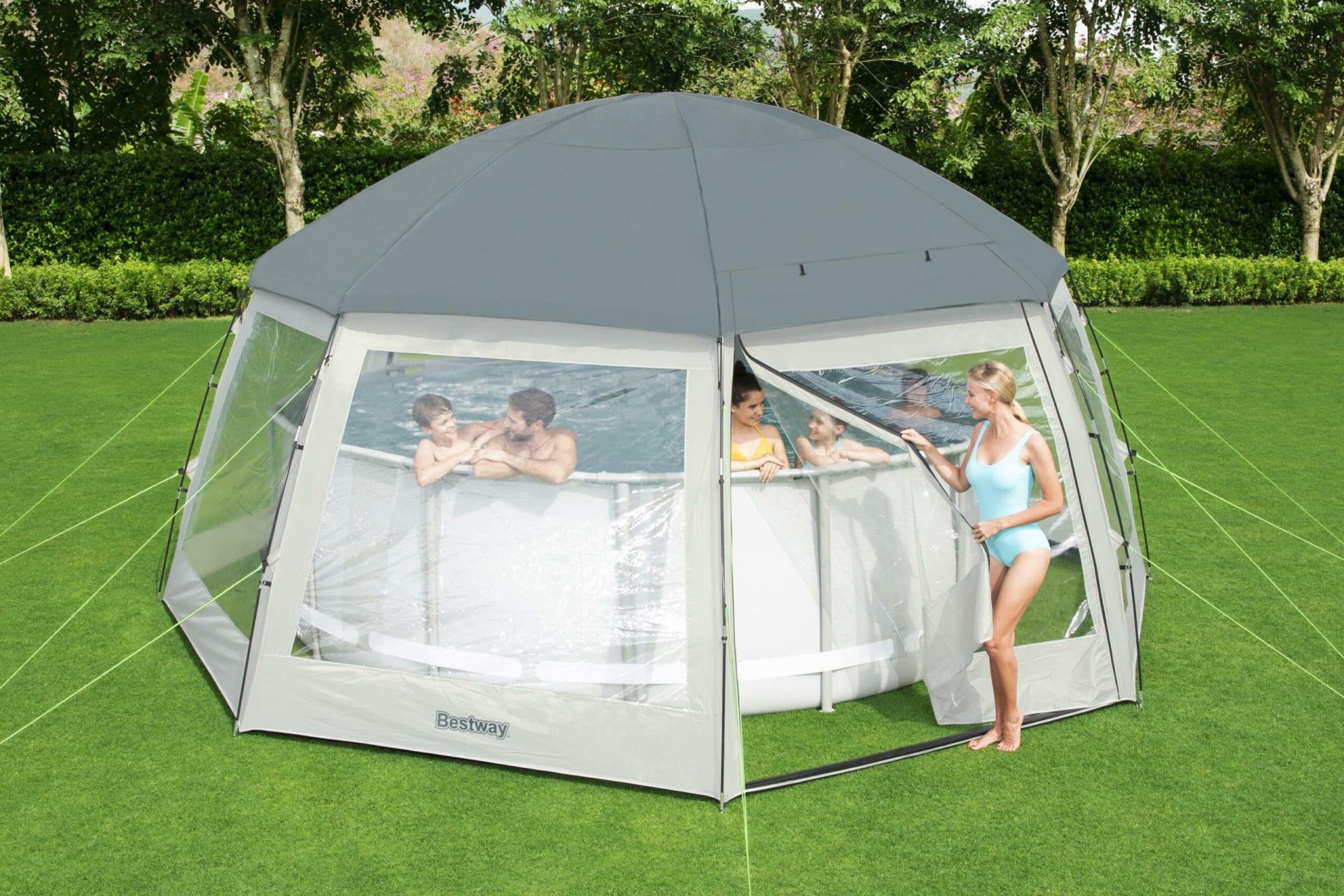 Bestway rundt spabadtelt (6.00m x 6.00m x 2.95m) - Bilde 2