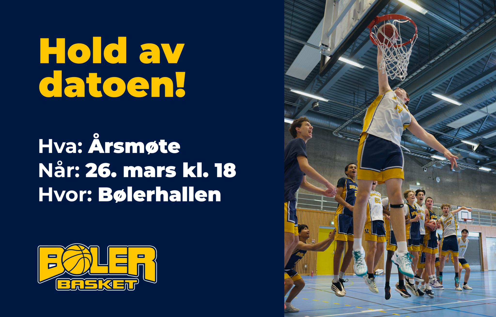 Hold av datoen 26.mars kl 18 til årsmøtet