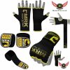 Boom Boxing Hand Wraps Inner Gloves MMA Fist Padded Bandages Muay Thai Strap-Yellow Inner Set-Boompro