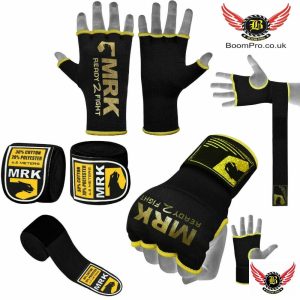 Boom Boxing Hand Wraps Inner Gloves MMA Fist Padded Bandages Muay Thai Strap-Yellow Inner Set-Boompro