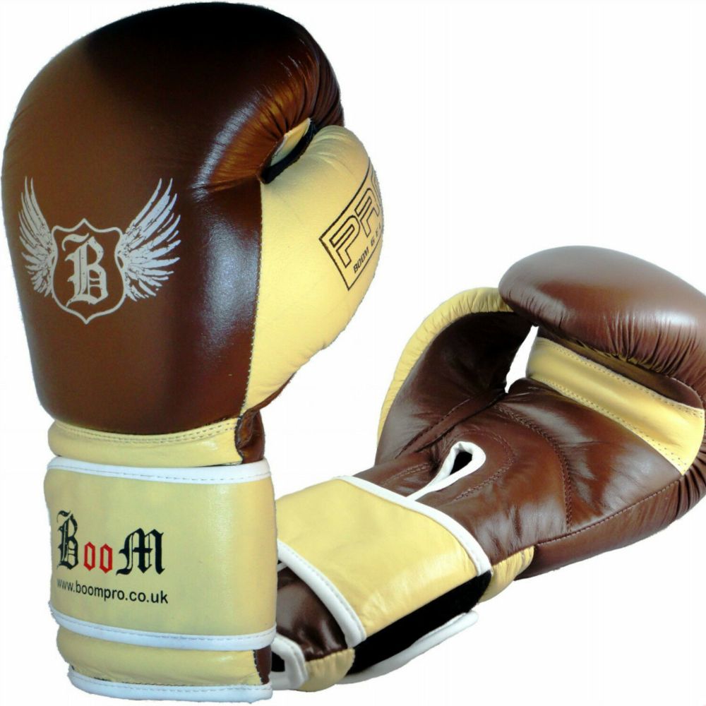 Boom Pro Leather Boxing Gloves MMA Training Punch Bag Sparring Muay Thai Mitts Boom Pro Leather Boxing Gloves MMA Training Punch Bag Sparring Muay Thai Mitts