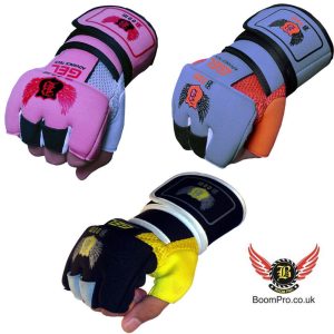 Boom Pro Boxing Neoprene GEL Gloves Wrist Support Wraps MMA Punch Bag Muay Thai Mitts-1
