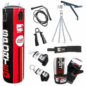 Punch Bags Boxing Set Heavy MMA Gloves Kit Wall Bracket Training Kick Boom Pro