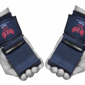 BOOM Weight Lifting Steel Wrist Straps Hook Gym Support Hand Wraps Grips Bar-3