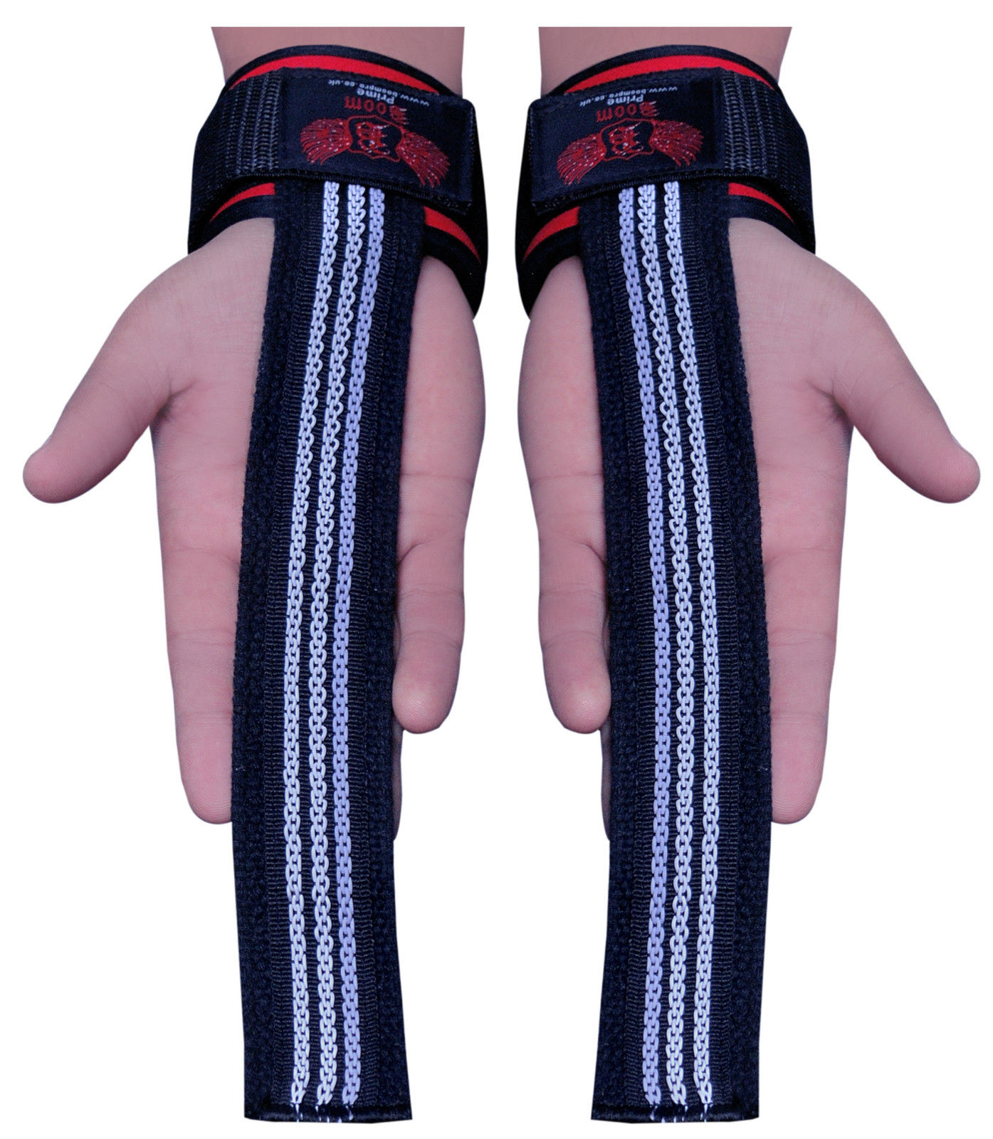 Boom Pro Weight Lifting Wrist Straps Support Neoprene Gym Hand Bar Padded Wraps-2 Boom Pro Weight Lifting Wrist Straps Support Neoprene Gym Hand Bar Padded Wraps