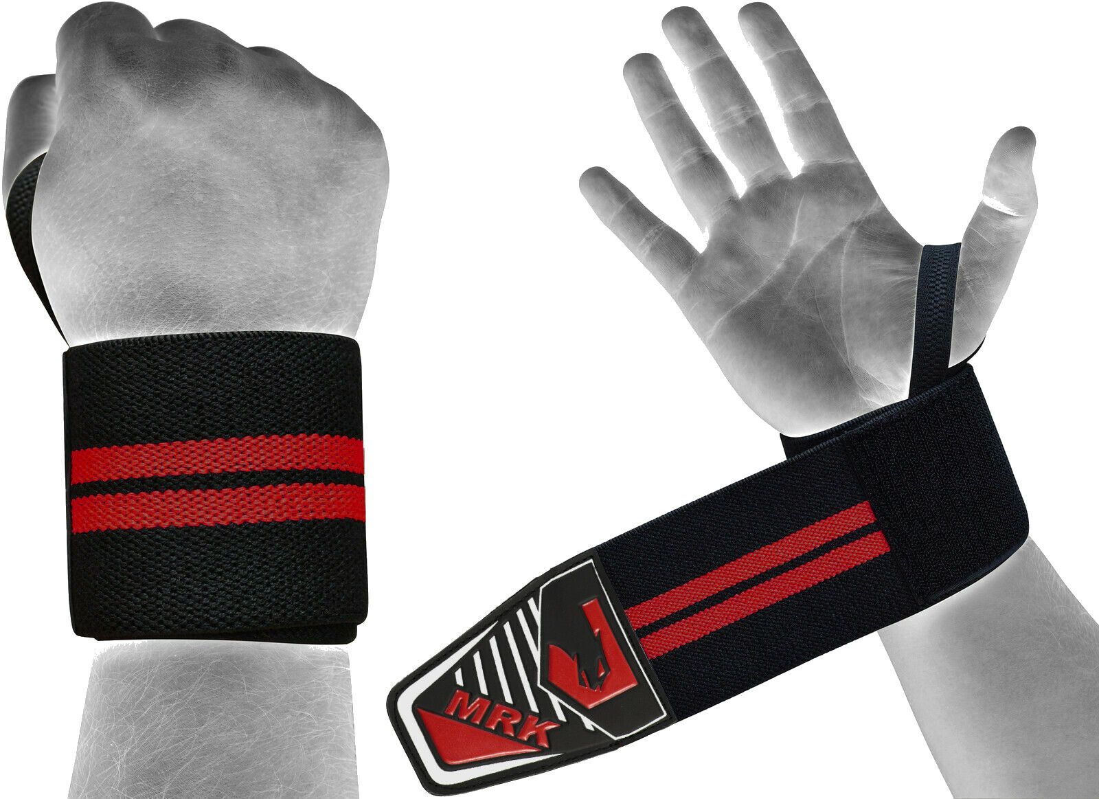 Weight Lifting Wrist Straps Elasticated Gym Wraps Grip Body Building UK-10