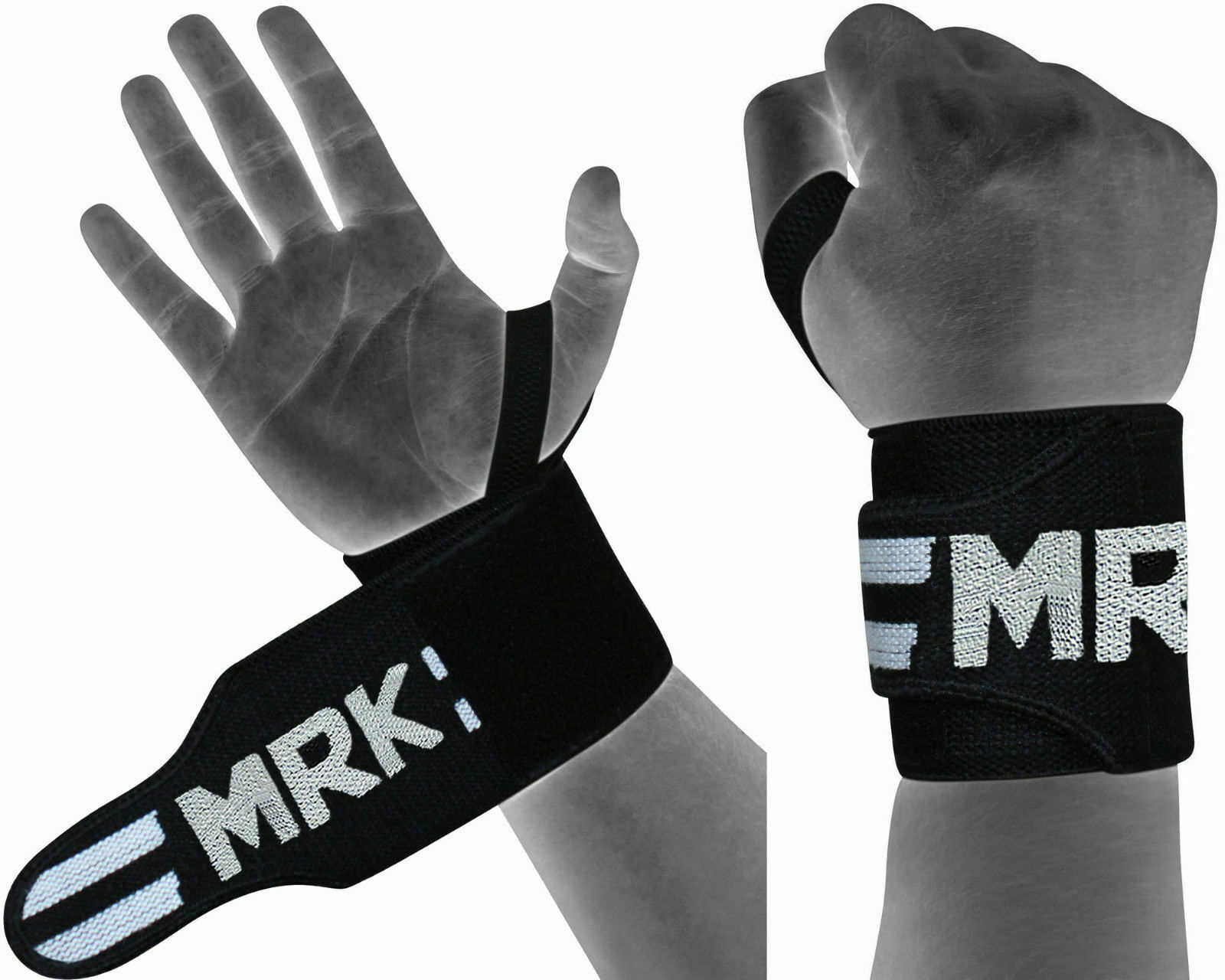 Weight Lifting Wrist Straps Elasticated Gym Wraps Grip Body Building UK-2