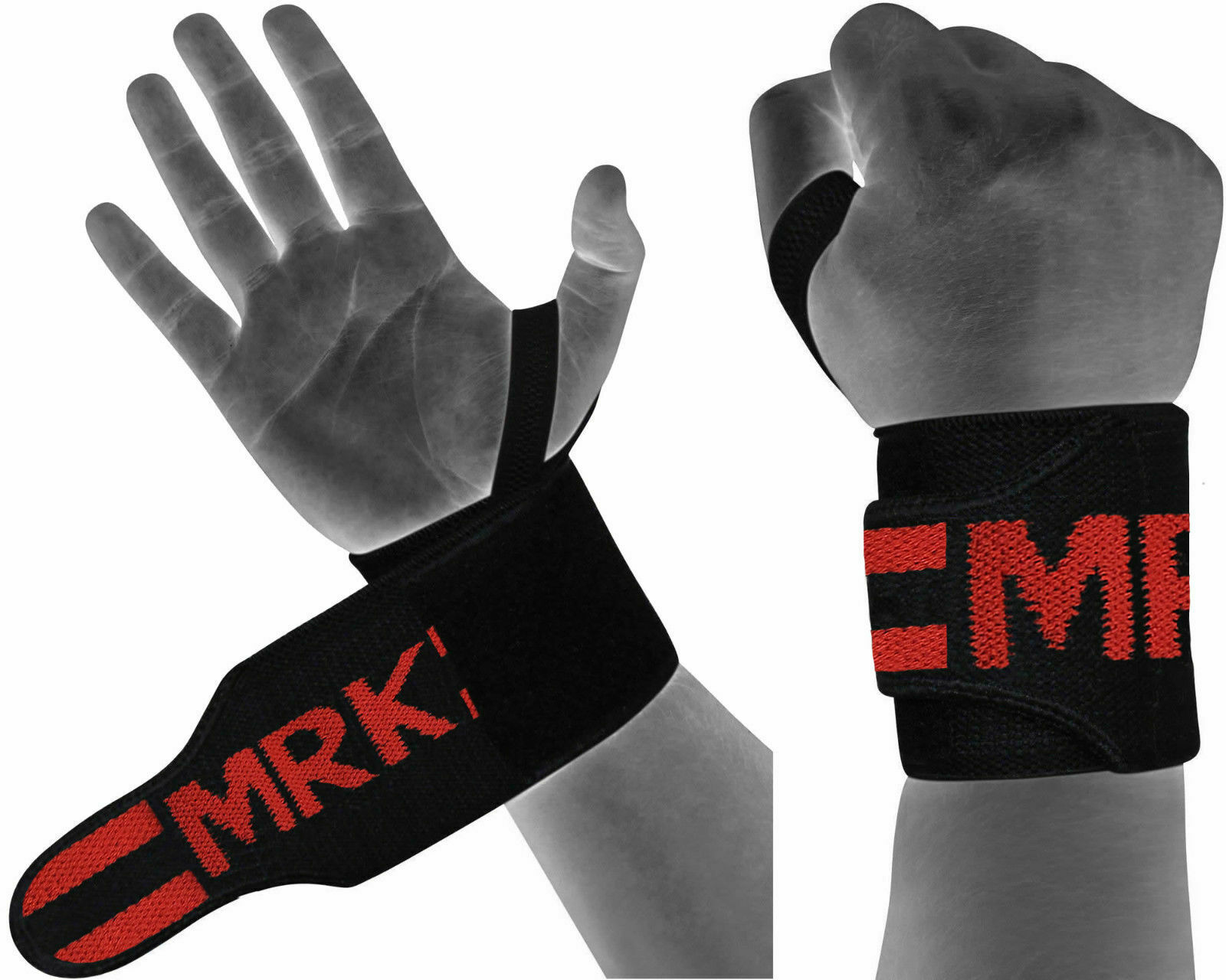 Weight Lifting Wrist Straps Elasticated Gym Wraps Grip Body Building UK-6