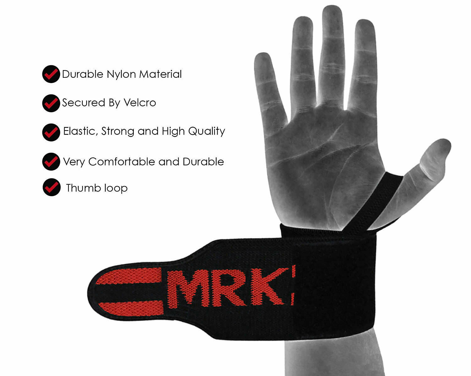 Weight Lifting Wrist Straps Elasticated Gym Wraps Grip Body Building UK-7