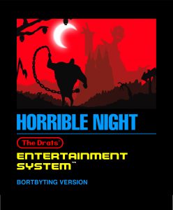 Horrible Night classic black NES-box.