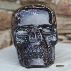 Crâne de cristal en grenat 13,13kg