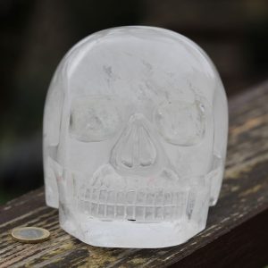 Crâne en cristal de roche de l'Himalaya 3192G