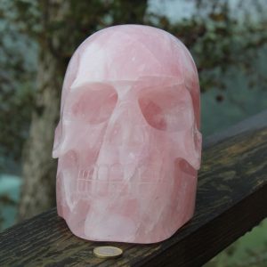 Crâne de cristal en quartz rose 7kg