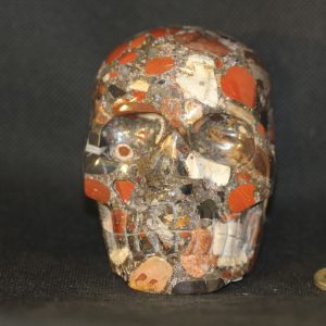 Crâne de Cristal en Conglomérat 596g