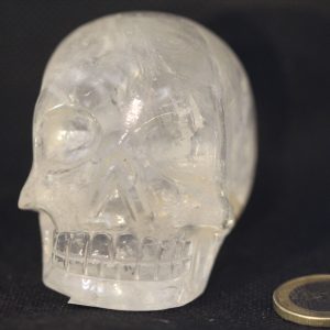 Crâne en Cristal de roche de l'Himalaya 265g