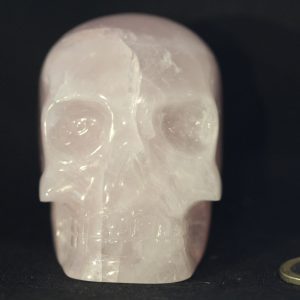 Crâne de Cristal en Quartz Rose 608g