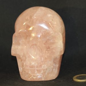 Crâne de Cristal en Quartz Rose 600g