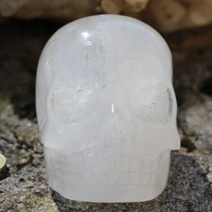 Crâne en cristal de roche de l'Himalaya 1246g