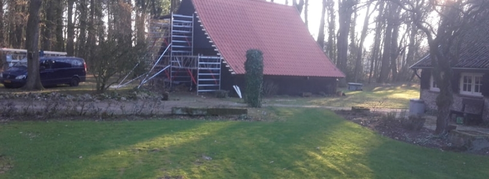 Renovatie van het dak van de schoppe
