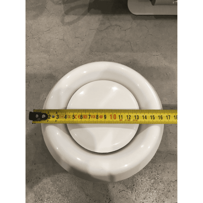 Afzuigventiel rond – wit – kunststof – met klemmen – diameter 125 mm #1