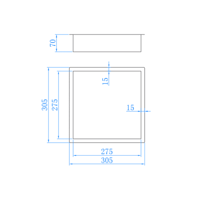 Best-Design Nero Kaya inbouwnis 30.5×30.5×7 cm Mat-zwart #2