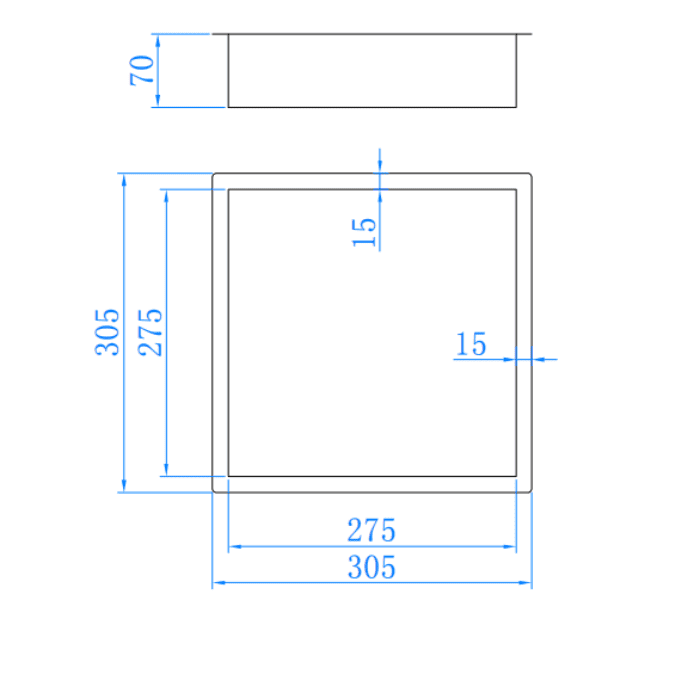 Best-Design Ore Kaya inbouwnis 30.5×30.5×7 cm RVS #2