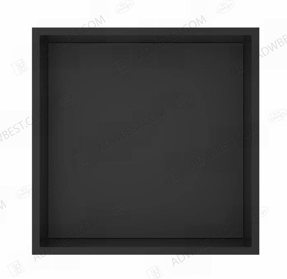 Best-Design Nero Kaya inbouwnis 30.5×30.5×7 cm Mat-zwart #0