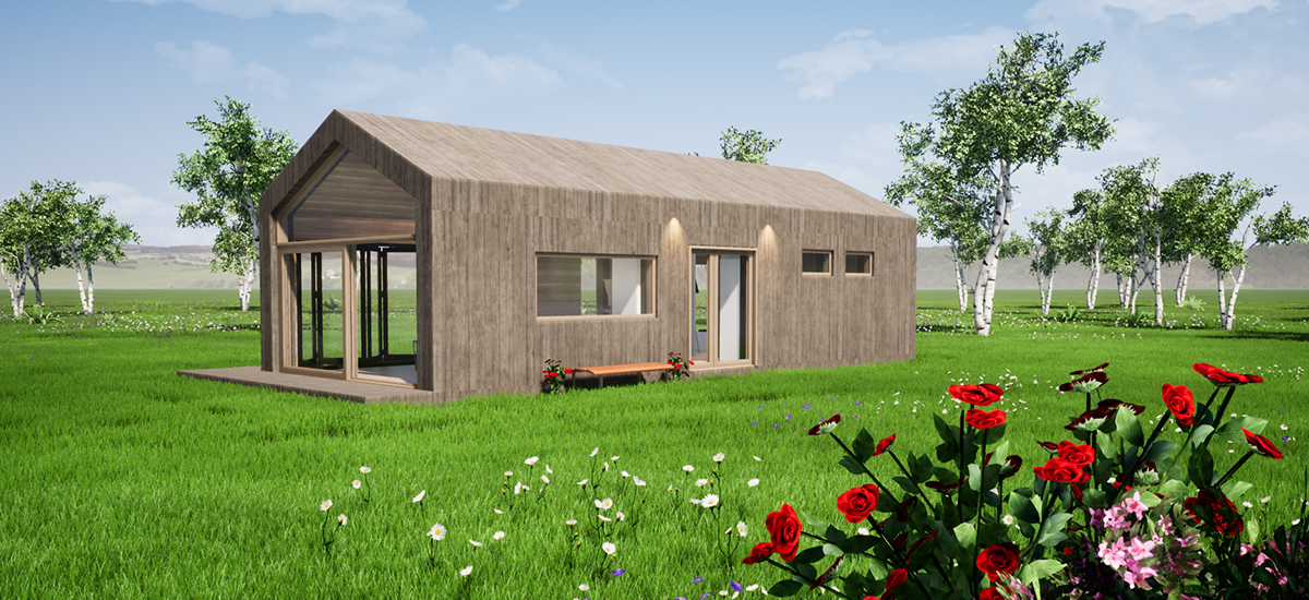 Tiny house til salg Auckland 80 m2 Lav energi Designet Bozel hus