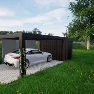 Design 1 Carport m. tilvalgt mønster