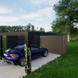 Design 3 Carport m. tilvalgt mønster (Skribet)