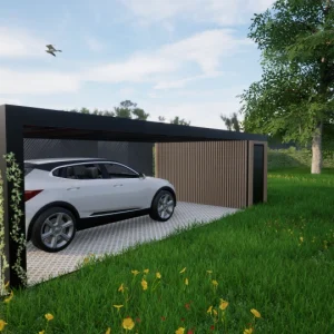Design 1 Carport med tilvalgt mønster