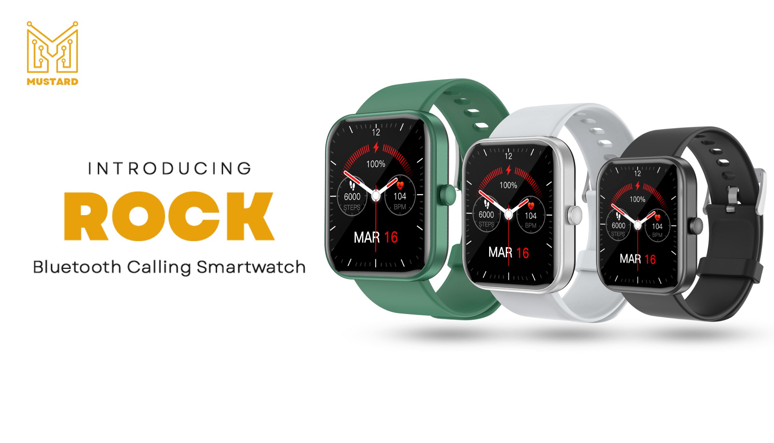 Mustard Launches ‘Rock’ ‘Tempo’ Series Smartwatches in India