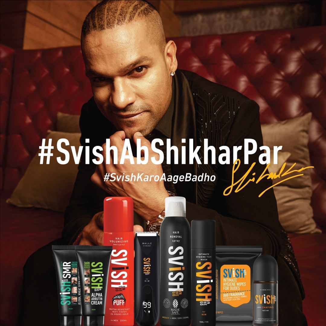 Svish Launches New Hair Removal Spray for Men with Cricket Star Shikhar