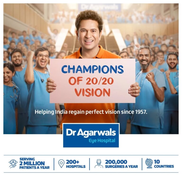 Dr. Agarwals Eye Hospital Brand Ambassador Sachin Tendulkar
