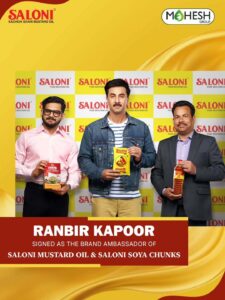 Mahesh Edible Oil Industries Appoints Ranbir Kapoor as Face of SALONI & STAYFIT