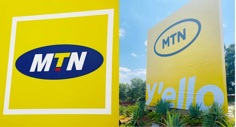 Old MTN logo (left), and the new MTN logo (right), mtn ghana, mtn uganda, mtn sudan, mtn nin registration, mtn app, mtn login, mtn services,   mtn self-service number, MTN New Logo