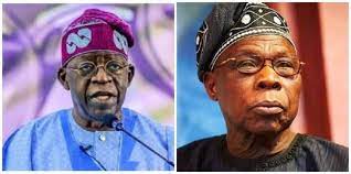 2023: Tinubu Visits Obasanjo, Scores Of APC Supporters Flood Residence