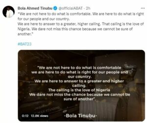 2023: We're Here To Do What's Right - Tinubu